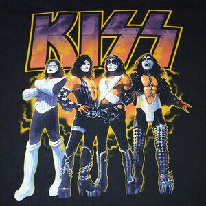 KISS Band Black Graphic T-Shirt 3XL